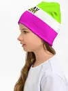 Детская шапка / Serious зелено-розовый