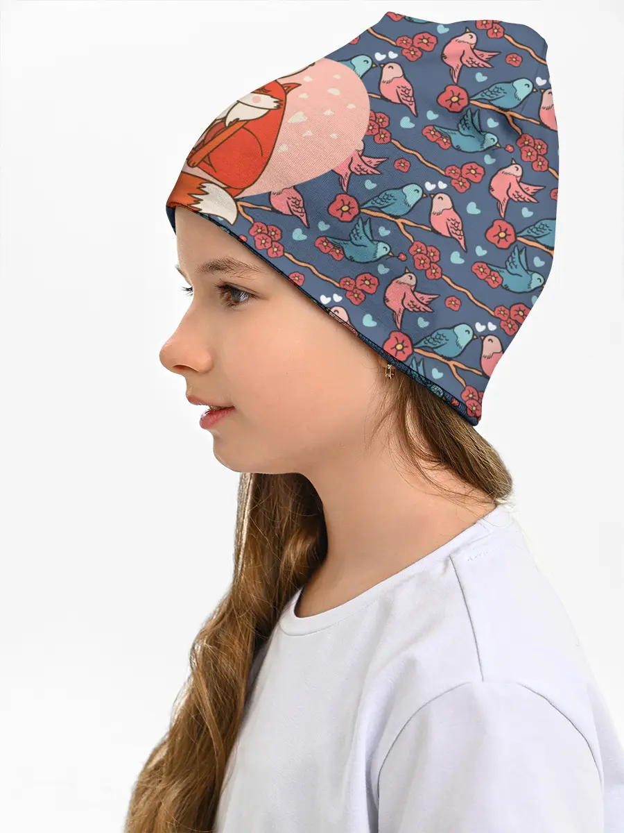 Детская шапка / Влюбленные лисички