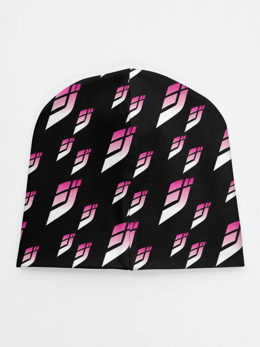 Детская шапка / Джоджо паттерн розовые лого