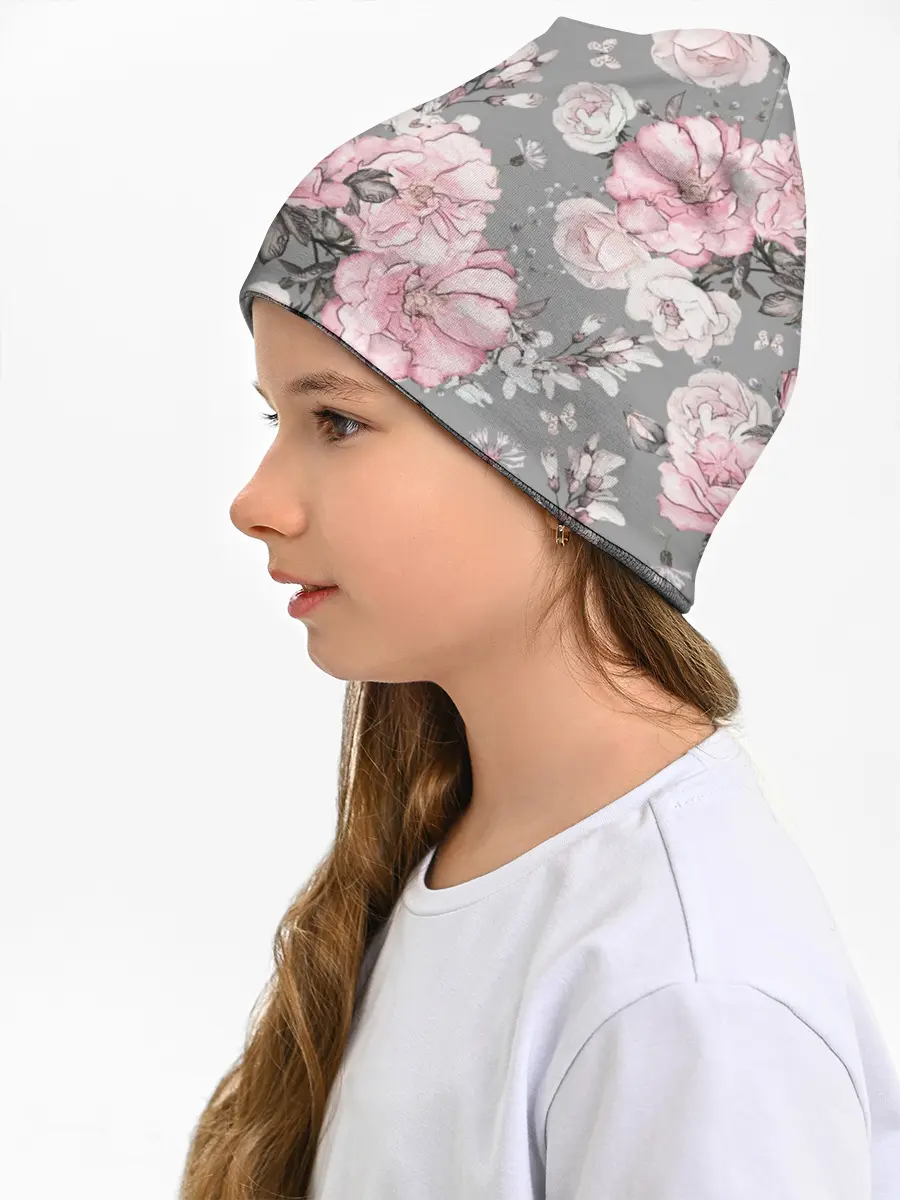 Детская шапка / Розовые розы