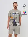 Мужской костюм с шортами / Genshin impact/Альбедо