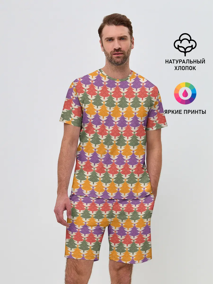 Мужской костюм с шортами / Ёлочки