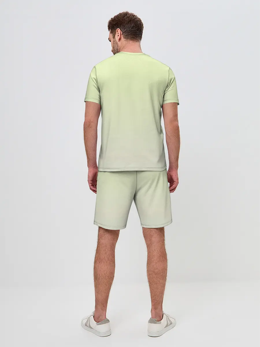 Мужской костюм с шортами / арт сова яркая