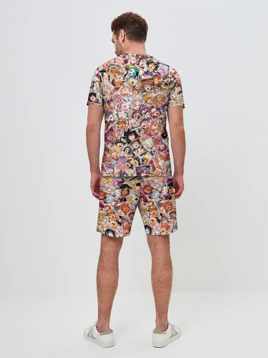 Мужской костюм с шортами / Яркий паттерн АХЕГАО