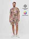 Мужской костюм с шортами / Яркий паттерн АХЕГАО
