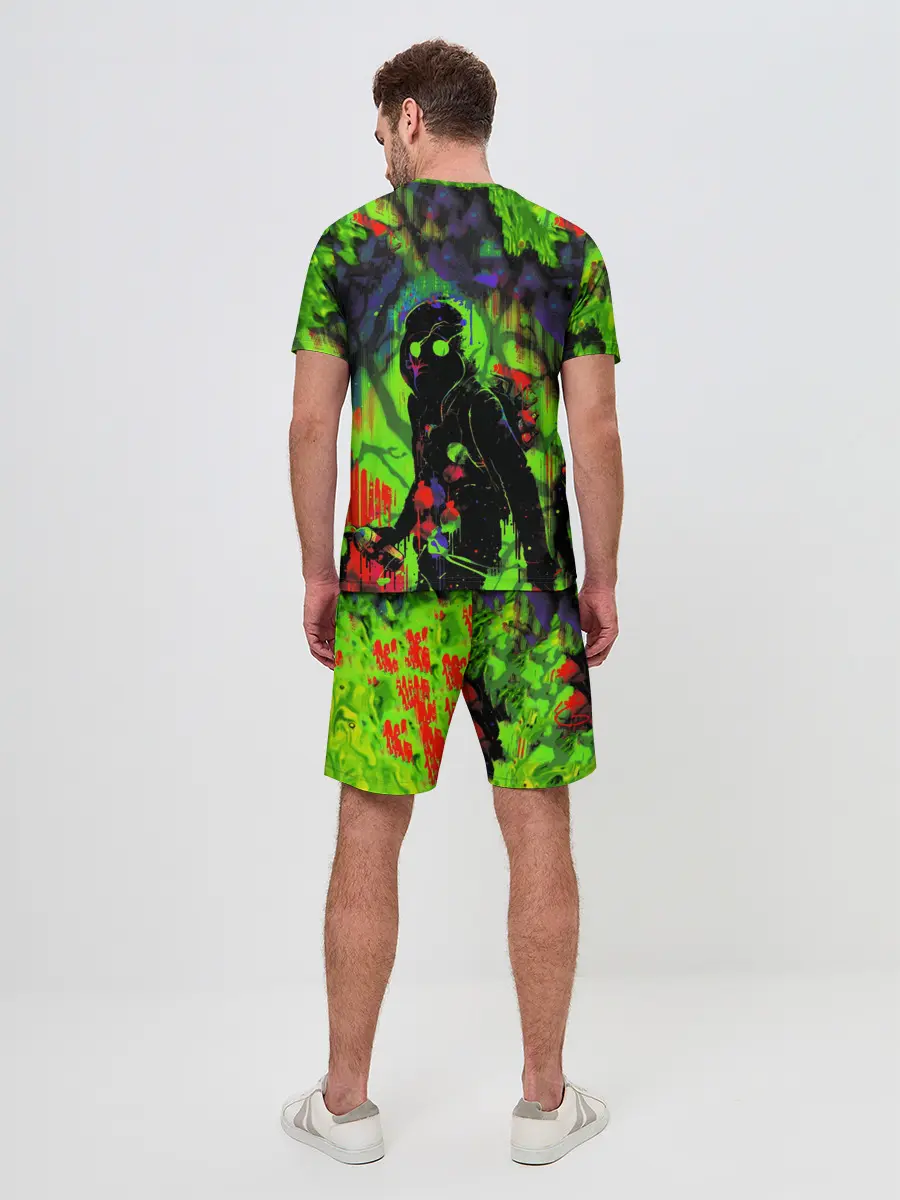 Мужской костюм с шортами / Граффити