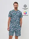 Мужской костюм с шортами / Снежинки