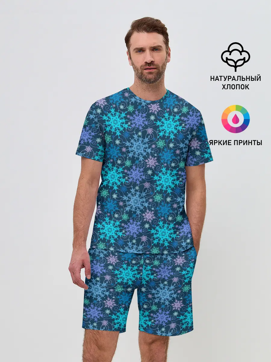 Мужской костюм с шортами / Новогодние Узоры