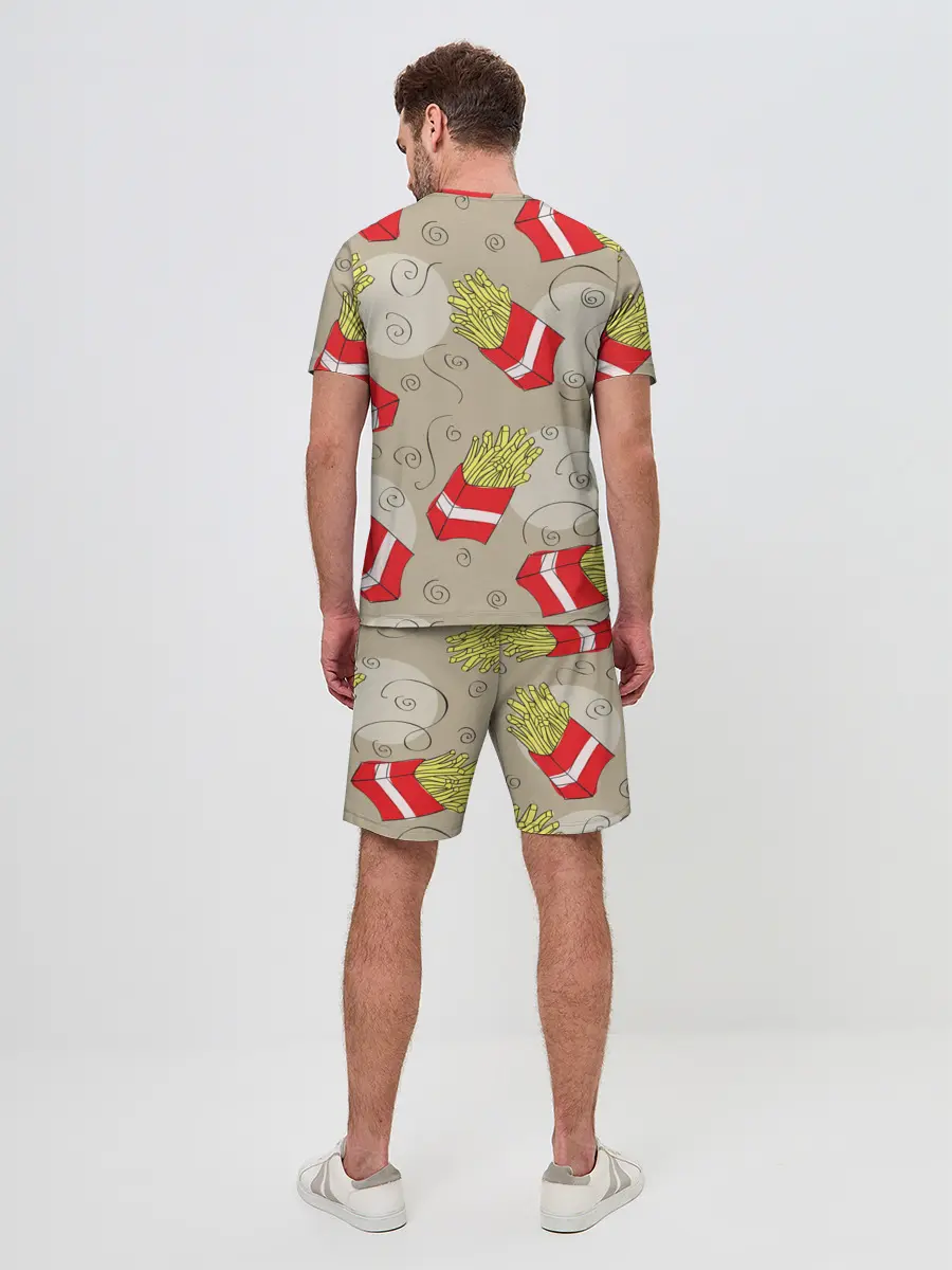 Мужской костюм с шортами / Фастфуд - Картошка фри