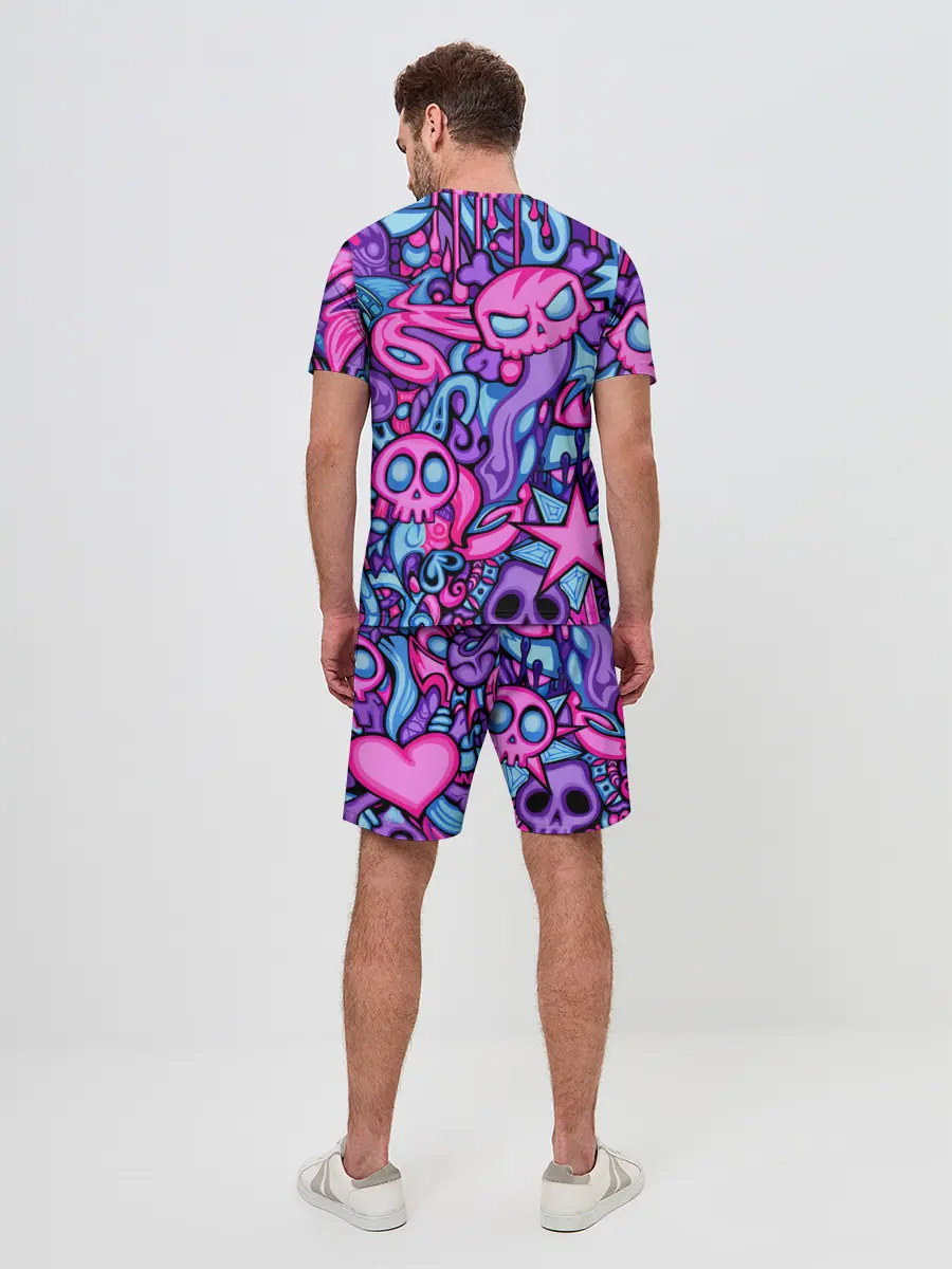 Мужской костюм с шортами / Граффити монстры