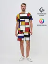 Мужской костюм с шортами / Color blocking