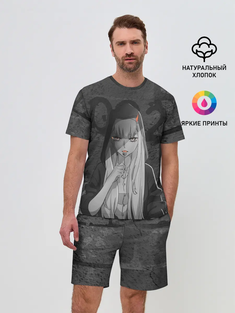 Мужской костюм с шортами / Zero Two Меланхолия