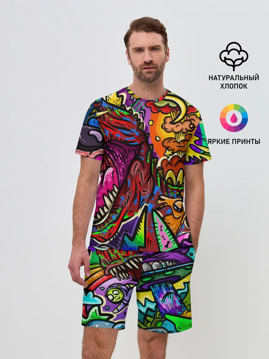 Мужской костюм с шортами / Динозавр