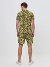 Мужской костюм с шортами / Золотой камуфляж из роз