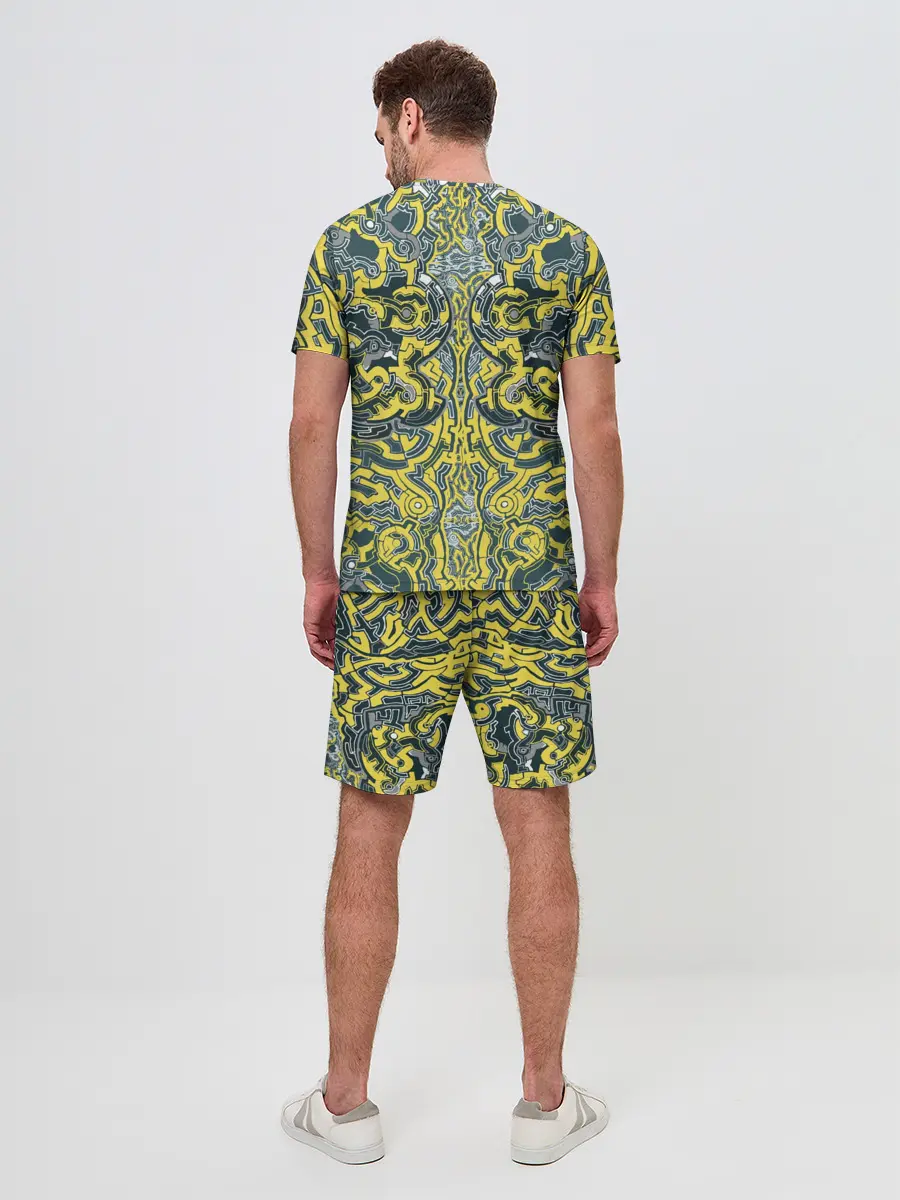 Мужской костюм с шортами / УЗОР , ФУТУРИЗМ,