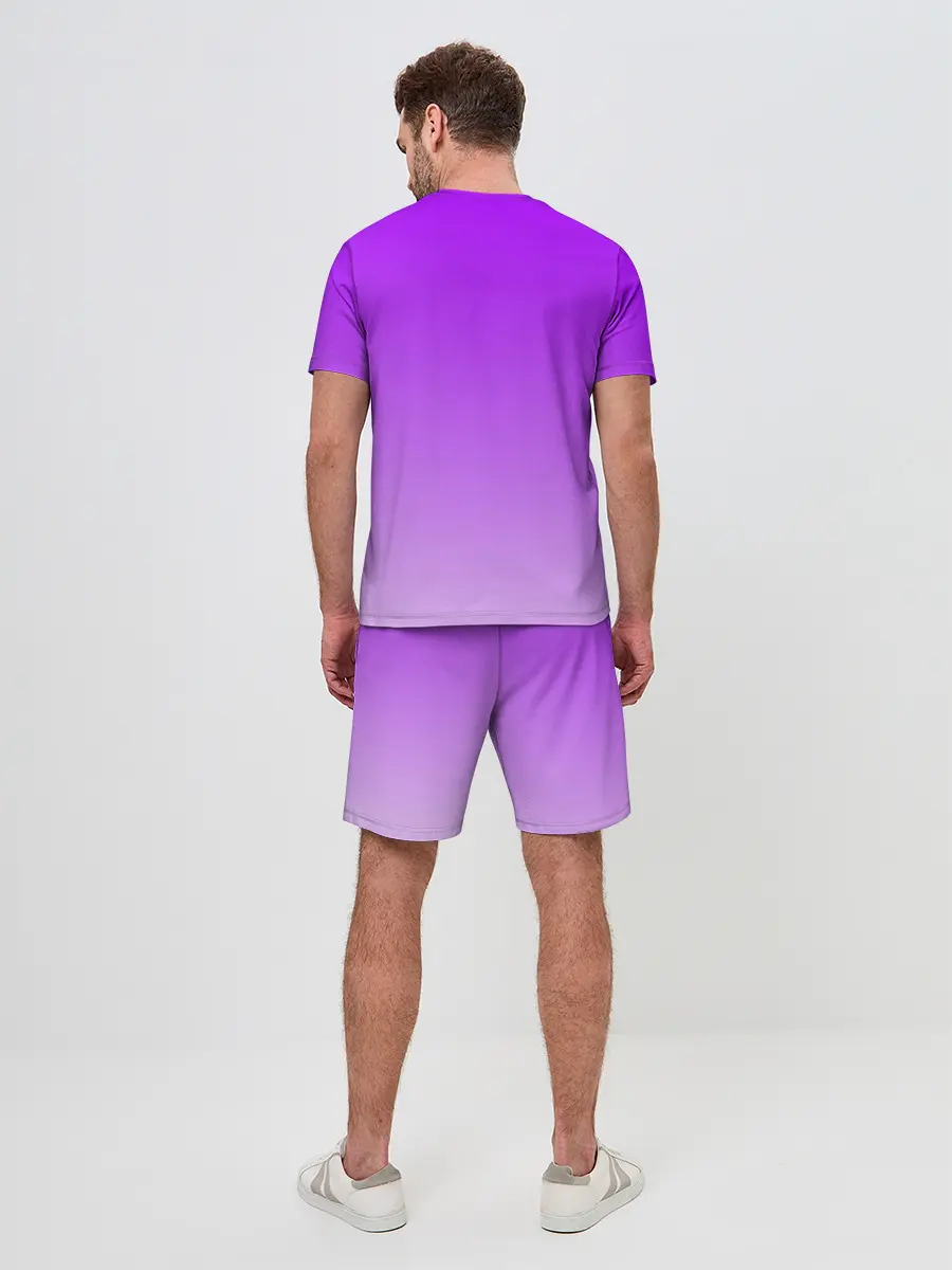 Мужской костюм с шортами / Фиолетовый космос