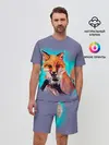 Мужской костюм с шортами / Лиса с кофе
