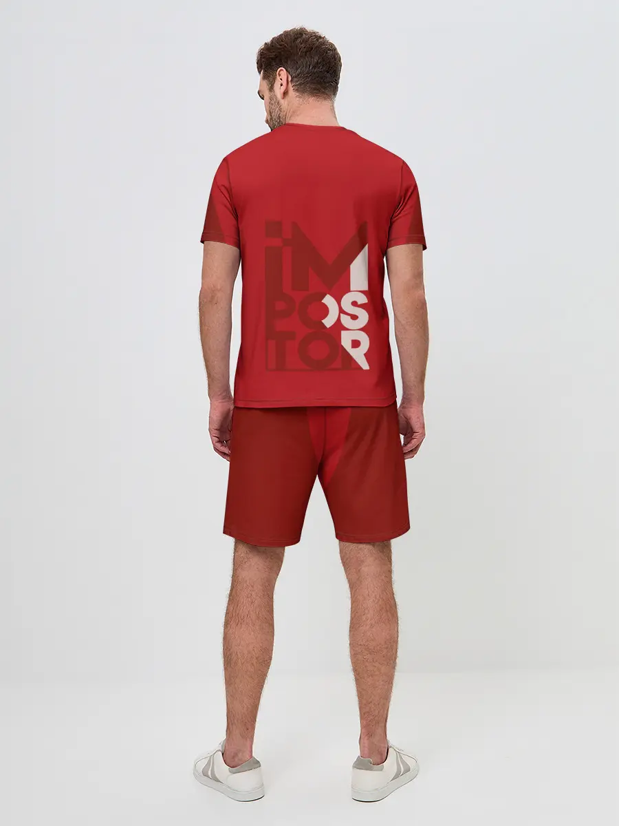 Мужской костюм с шортами / AMONG US | RED IMPOSTOR