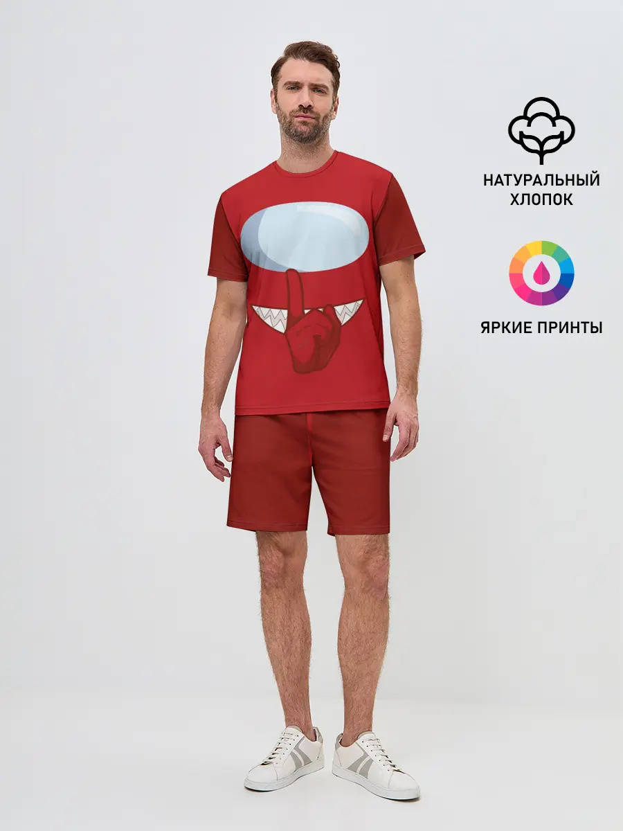 Мужской костюм с шортами / AMONG US | RED IMPOSTOR