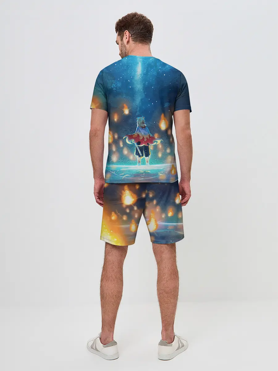 Мужской костюм с шортами / Ренгоку Кёджуро Клинок демонов