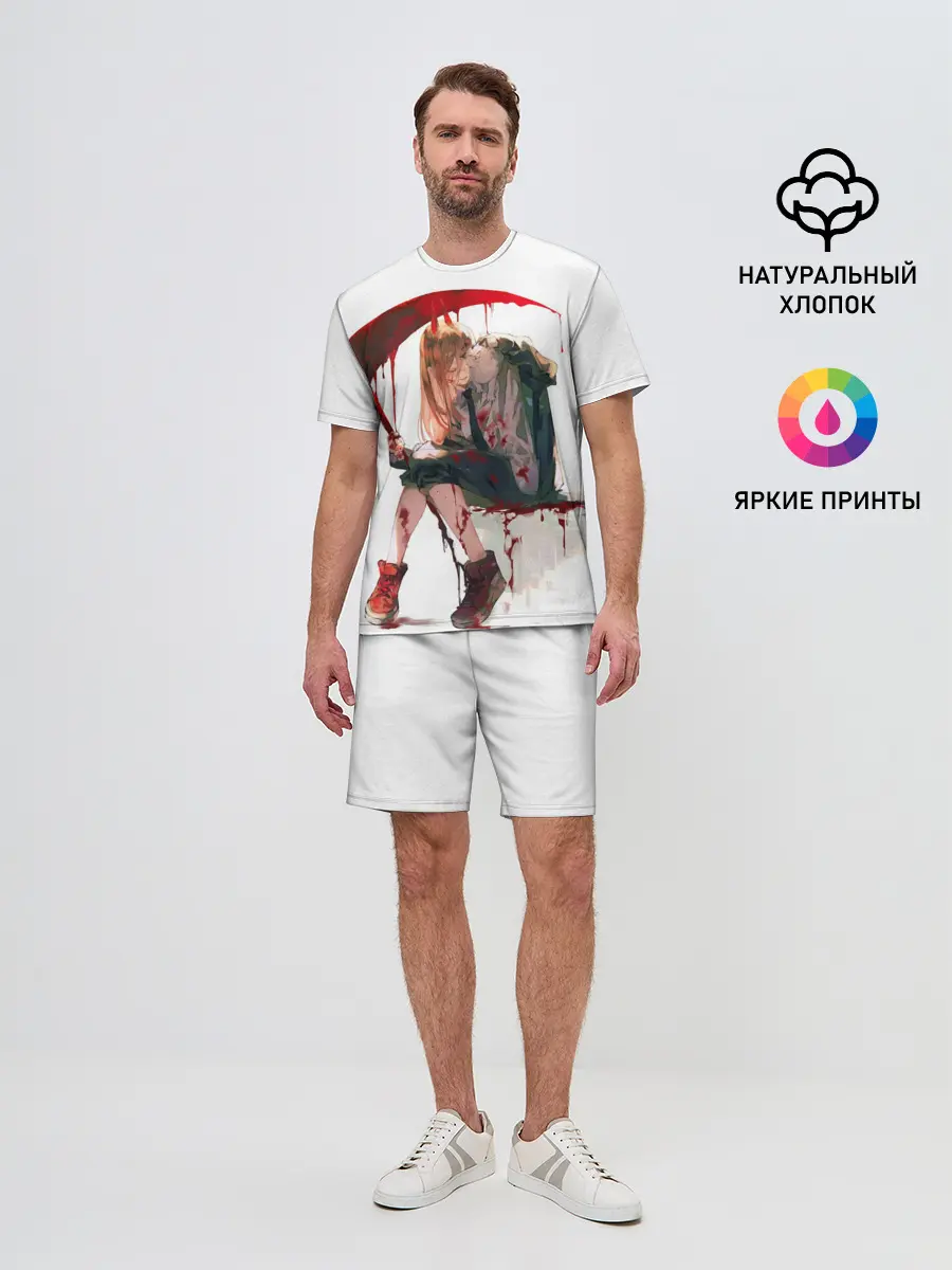 Мужской костюм с шортами / Человек Бензопила Аниме