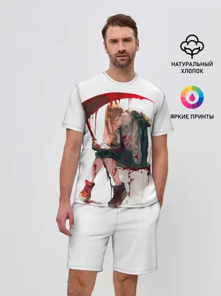 Мужской костюм с шортами / Человек Бензопила Аниме