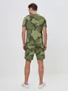 Мужской костюм с шортами / вязаный принт милитари