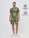 Мужской костюм с шортами / вязаный принт милитари