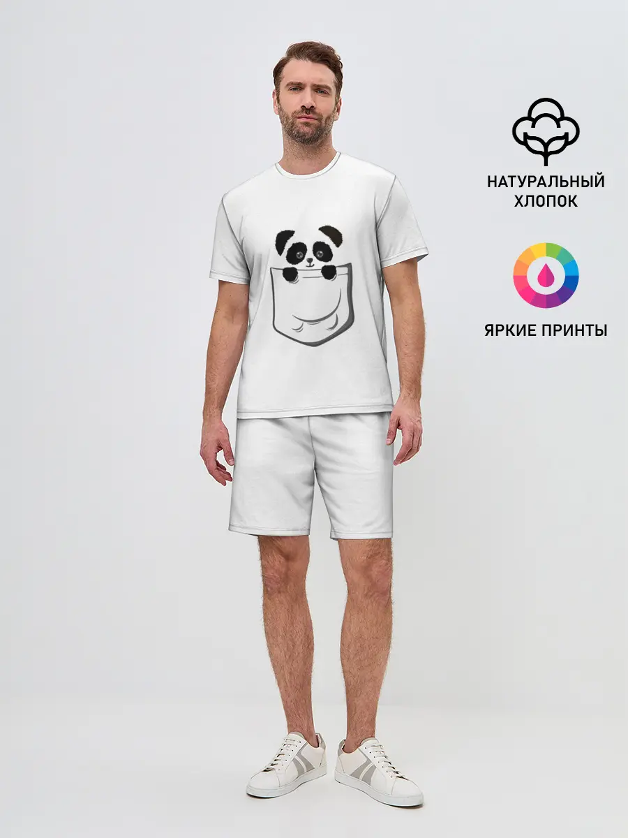 Мужской костюм с шортами / Панда В Кармане