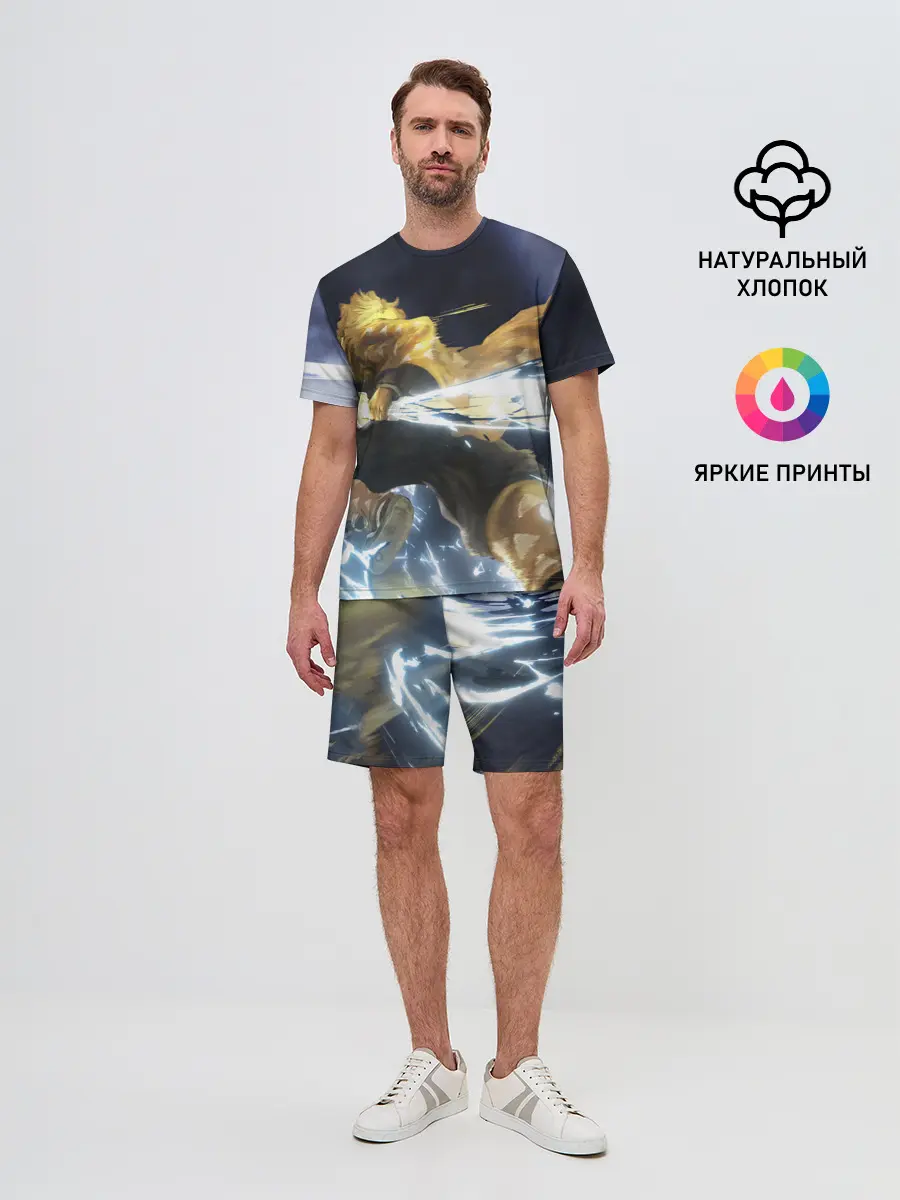 Мужской костюм с шортами / Зиницу Агацума Бог ГРОМА