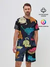 Мужской костюм с шортами / Космические котики