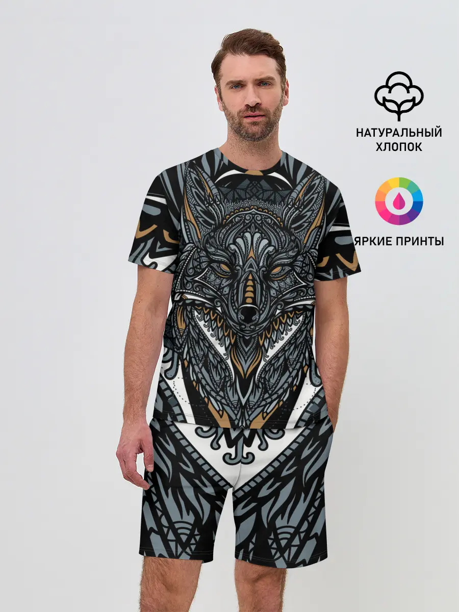 Мужской костюм с шортами / Рисунок лиса