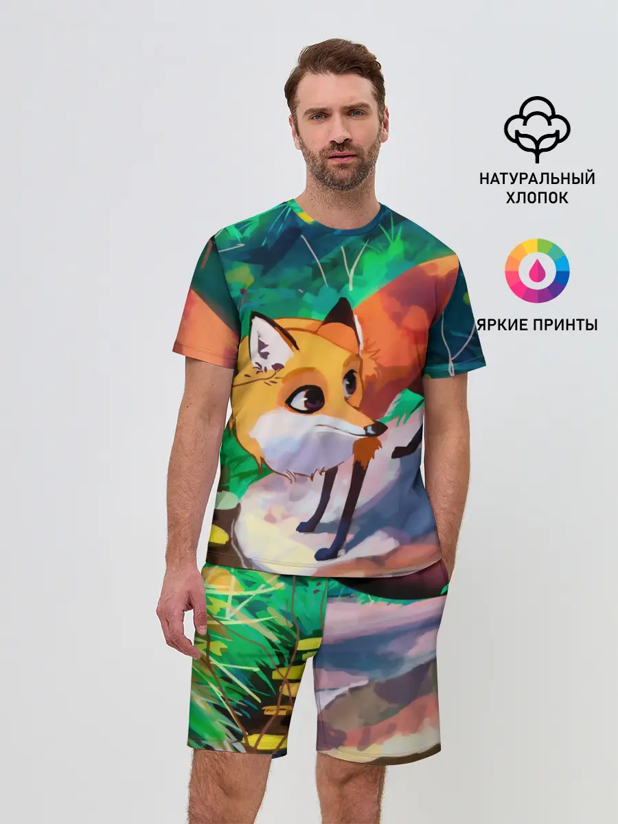 Мужской костюм с шортами / Лисичка