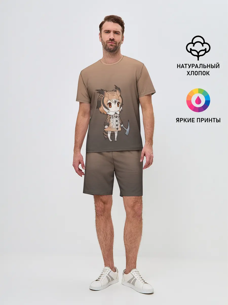 Мужской костюм с шортами / девочка сова с топром