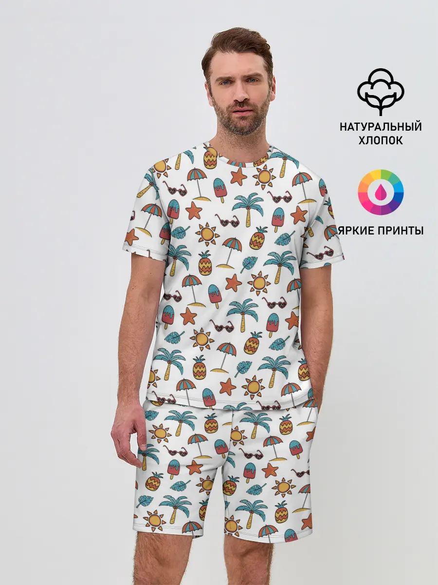 Мужской костюм с шортами / Летний паттерн