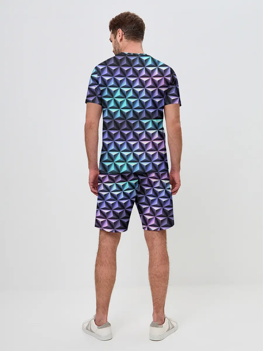 Мужской костюм с шортами / НЕОНОВАЯ СТАЛЬ