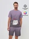 Мужской костюм с шортами / влюбленный котенок