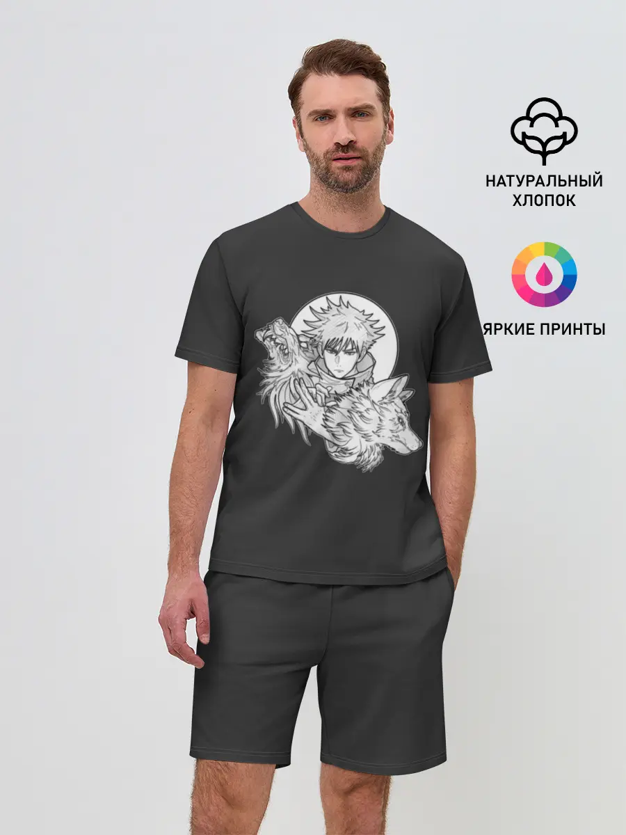 Мужской костюм с шортами / Megumi с волком