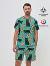 Мужской костюм с шортами / Котики и Пиццы