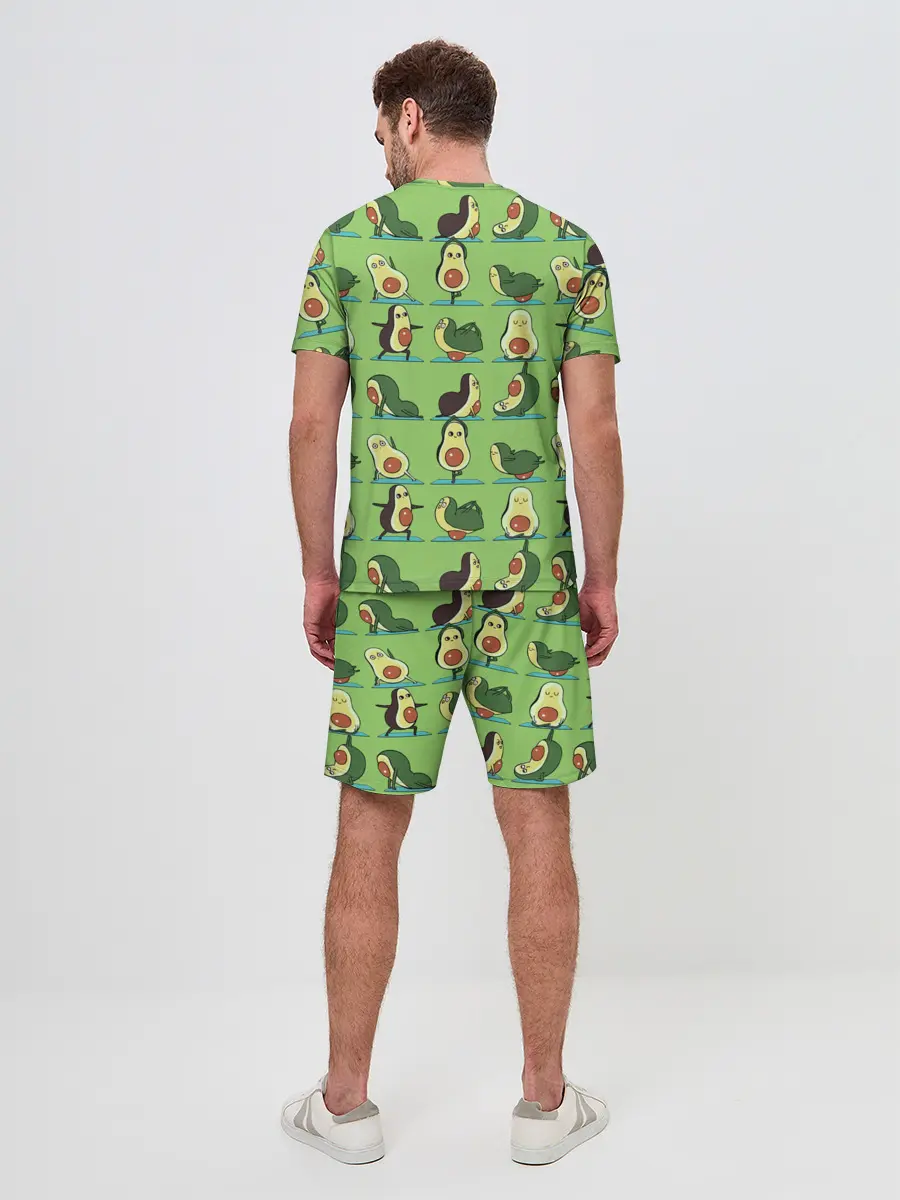 Мужской костюм с шортами / Авокадо | Зарядка