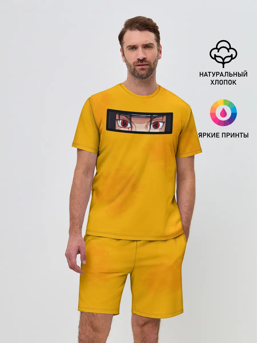 Мужской костюм с шортами / Аниме Итачи Глаза