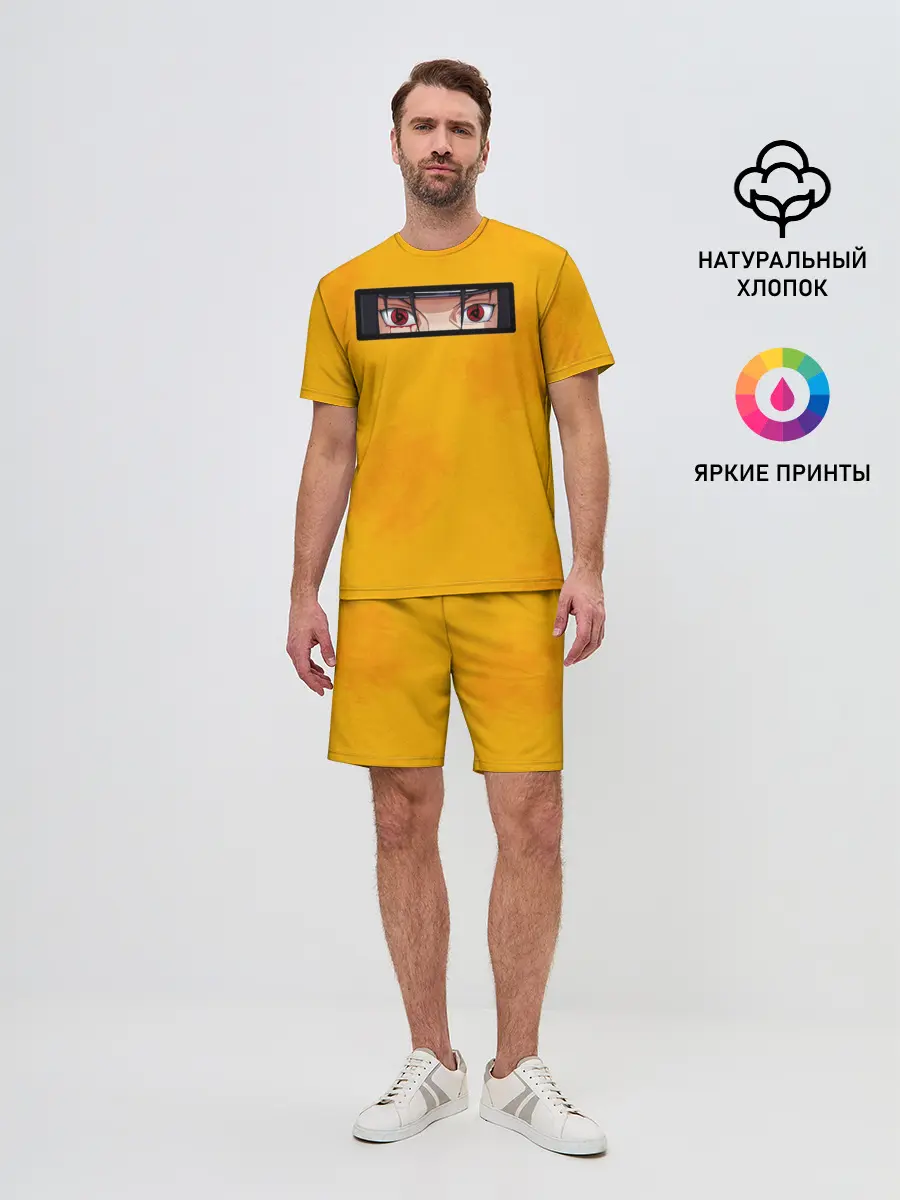 Мужской костюм с шортами / Аниме Итачи Глаза