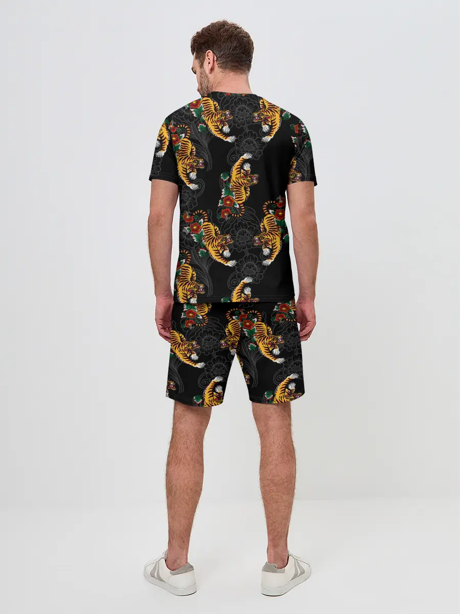 Мужской костюм с шортами / Японский стиль - тигры