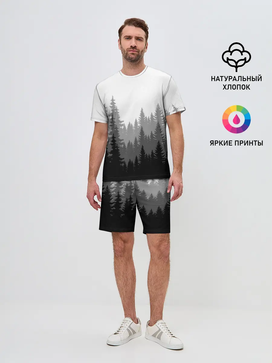 Мужской костюм с шортами / Темный Лес