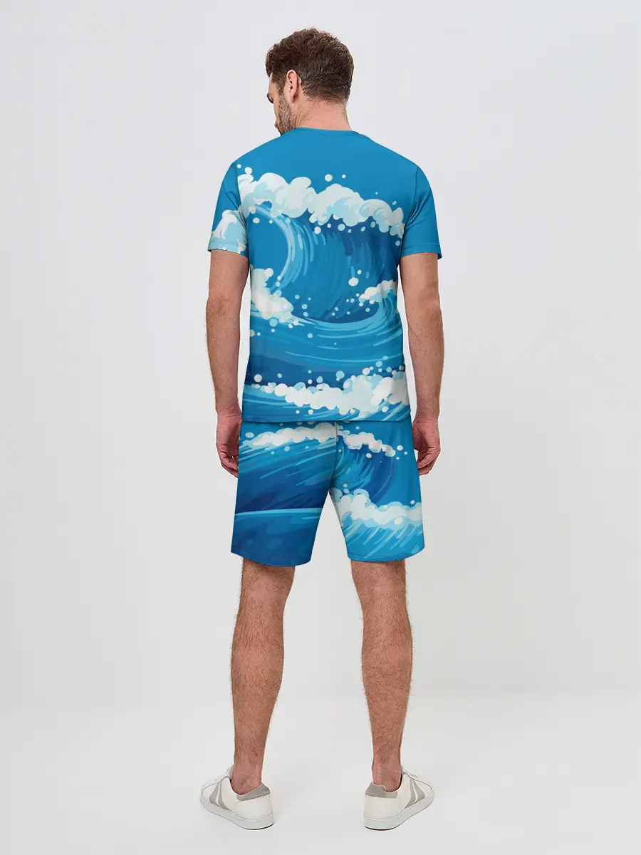 Мужской костюм с шортами / Волны
