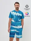 Мужской костюм с шортами / Волны