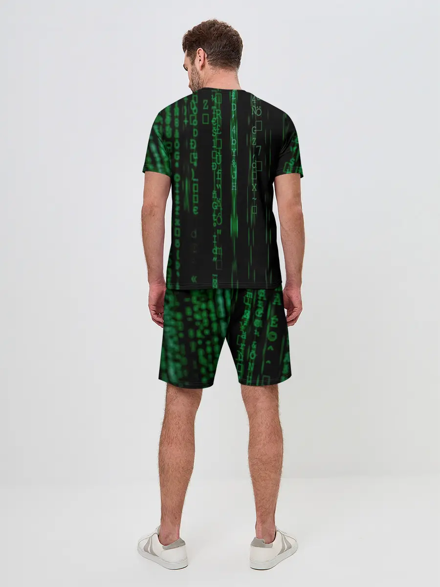 Мужской костюм с шортами / Матрица букв и чисел