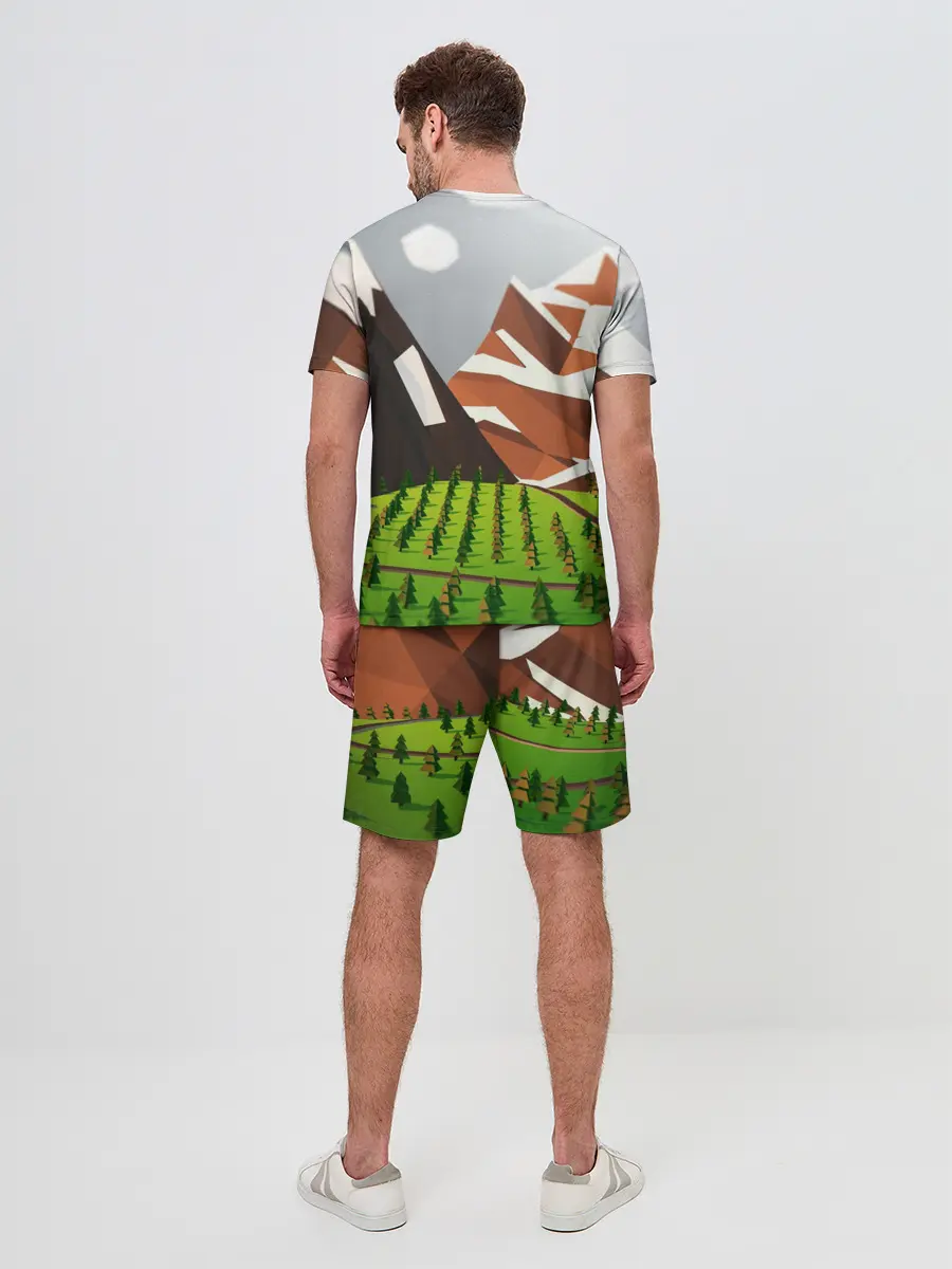 Мужской костюм с шортами / Горы