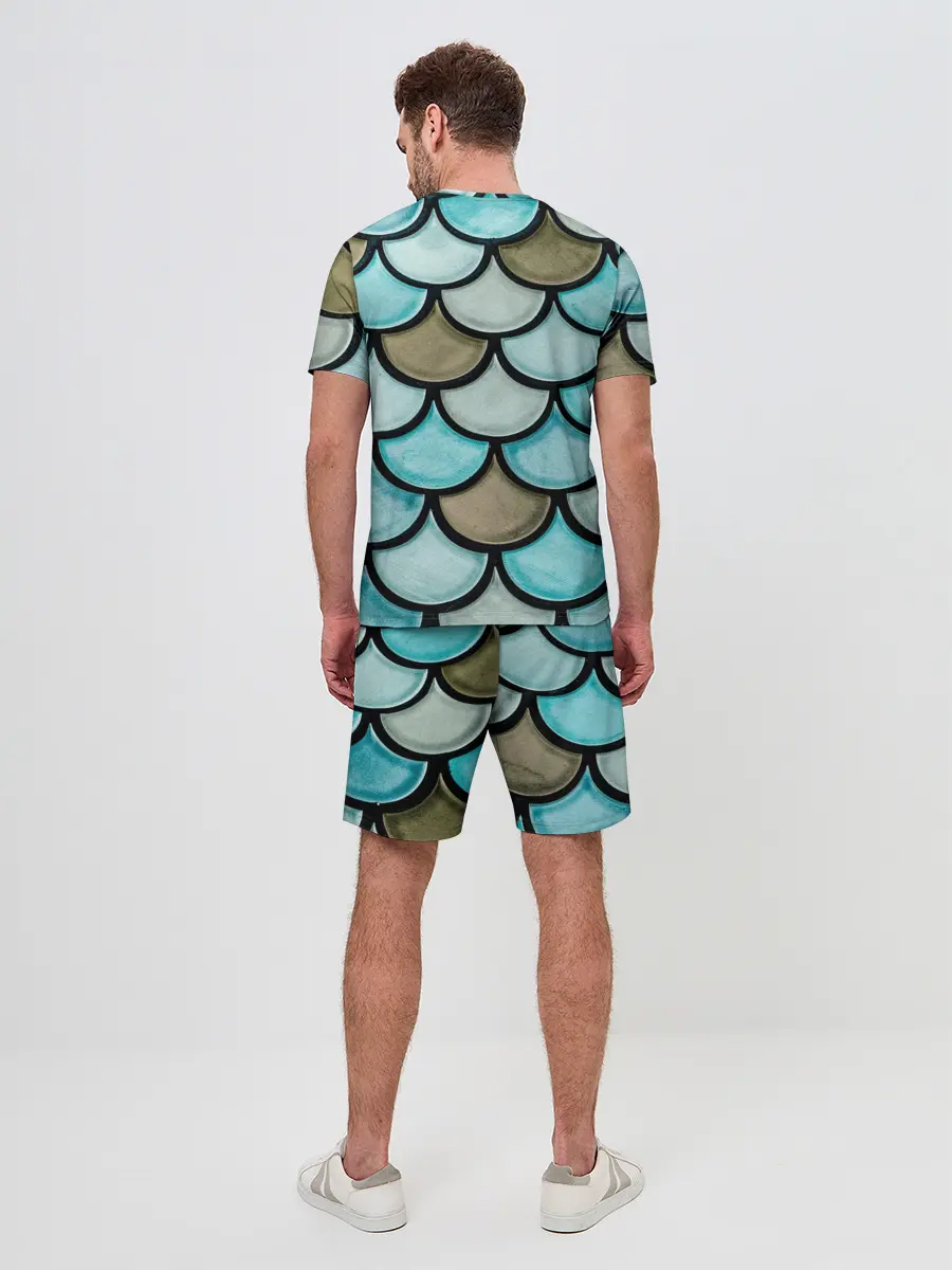 Мужской костюм с шортами / Кожа дракона