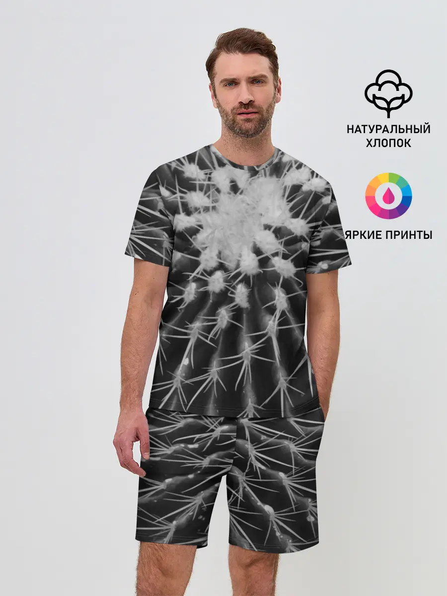 Мужской костюм с шортами / Кактусовый